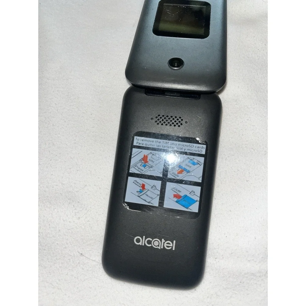 Alcatel SmartFlip 4052R AT&T 4G LTE Flip Phone Basic Cell Black Untested